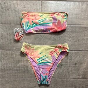 Billabong Strapless Hawaiian Bikini Set size small